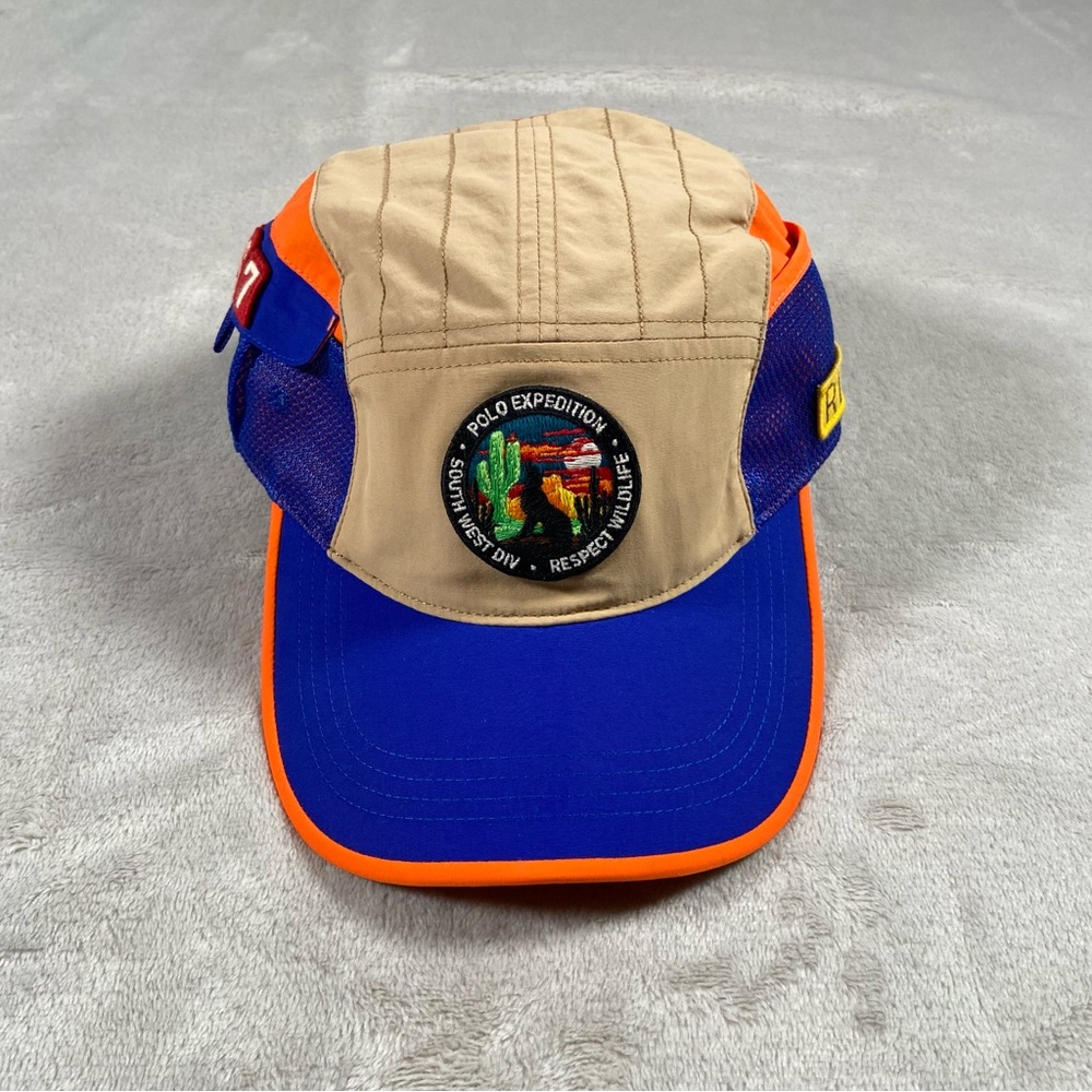 POLO RALPH LAUREN NWT 5-PANEL POLO EXPEDITION MULTICOLOR HAT Sportsman Hat